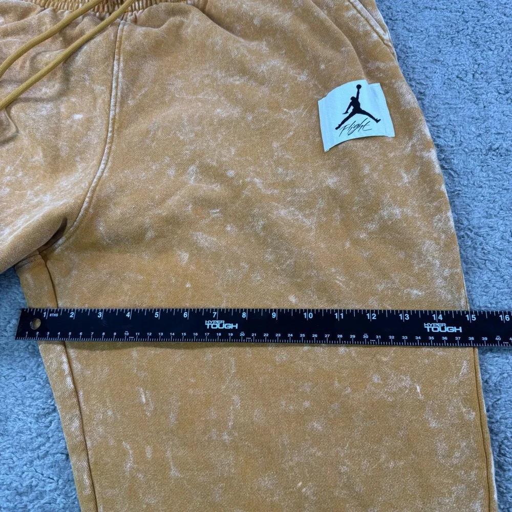 Jordan Essentials Flight Mens Acid Wash Fleece Pants Mustard DR3089-712 XXL NWT